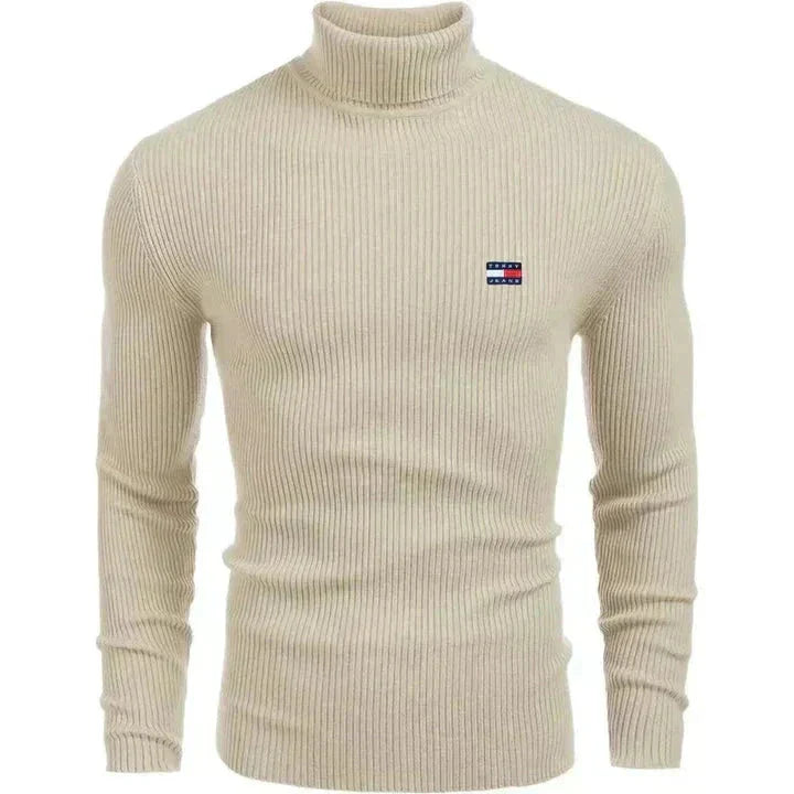 Tommy Hilfiger Turtleneck Classic Knit Sweater LS Beige S